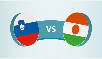 Slovenia versus Niger, team sports competition concept.