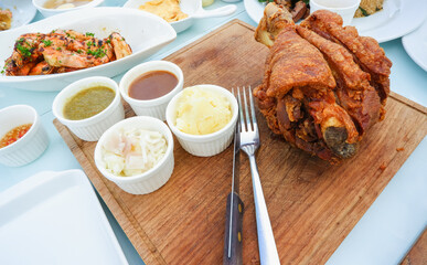 German Pork Hocks and side dish