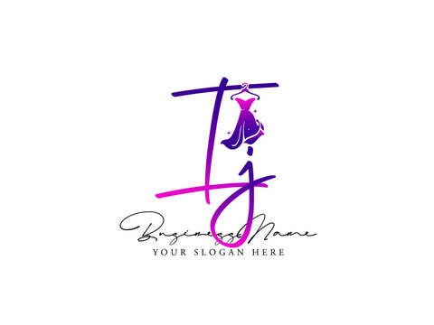 Fashion IJ Logo, Modern ij i j Logo Letter Vector For Clothing, Apparel Fashion Dress Shop