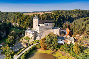 gothic castle Kost near town Sobotka, Bohemian Paradiise, Czech republic