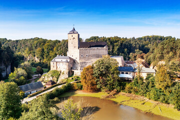gothic castle Kost near town Sobotka, Bohemian Paradiise, Czech republic