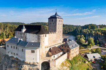 Fototapeta na wymiar gothic castle Kost near town Sobotka, Bohemian Paradiise, Czech republic