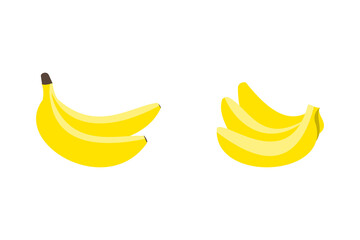 Set isolated banana logo template design vector , icon illustration