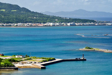 Harbor and sea view  in Okinawa.