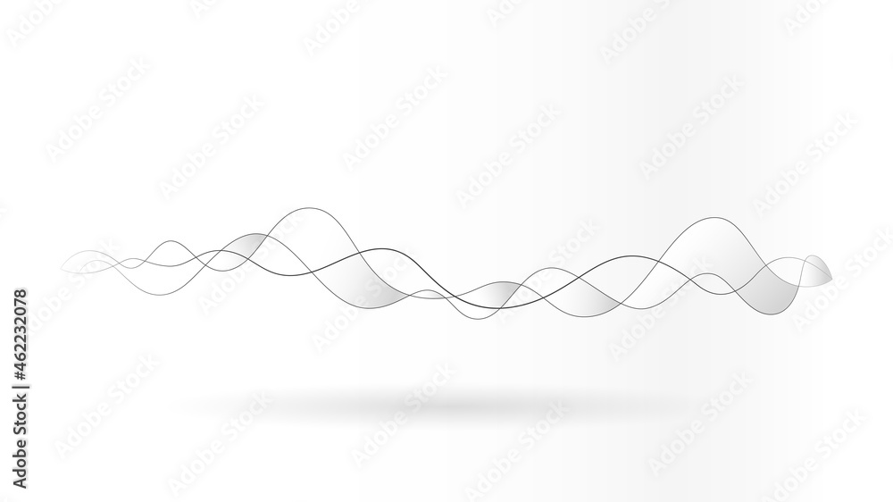 Poster line elements motion sound wave background