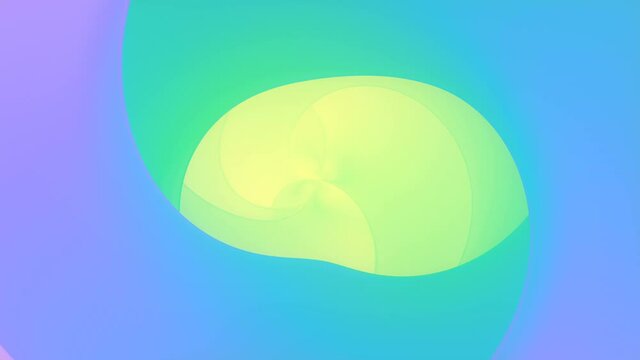 Endless wavy surface in twisted holographic tunnel. 3d rendering loop animation