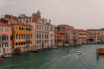 Grand Canal with gondolas in Venice