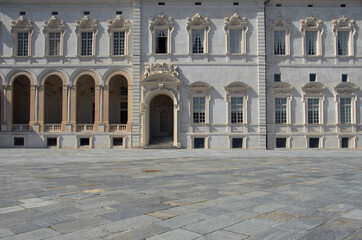 Fototapeta na wymiar The palace of Venaria Reale is one of the Savoy Residences of Piedmont recognized by UNESCO. The palace of Venarìa was designed by the architect Amedeo di Castellamonte