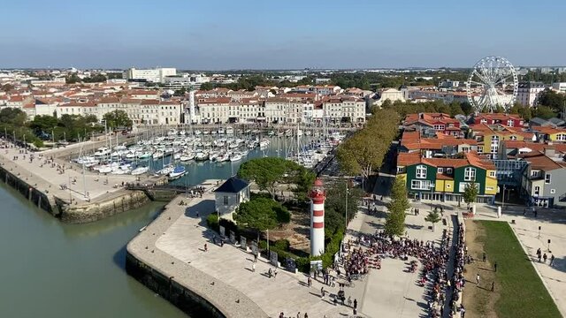 Panorama du vieux port à La Rochelle, Charente-Maritime