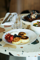 Traditional homemade Russian cottage cheese cakes