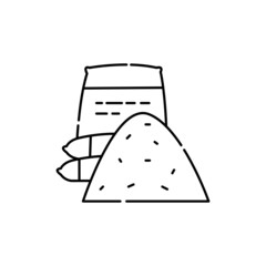 Road concrete olor line icon. Road construction.