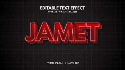 3d neon light editable text effect