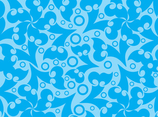 Fototapeta na wymiar artistic creative blue seamless pattern