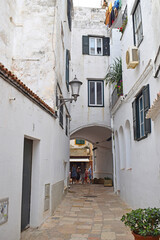 Fototapeta na wymiar Calles de Fornell Menorca Baleares España 