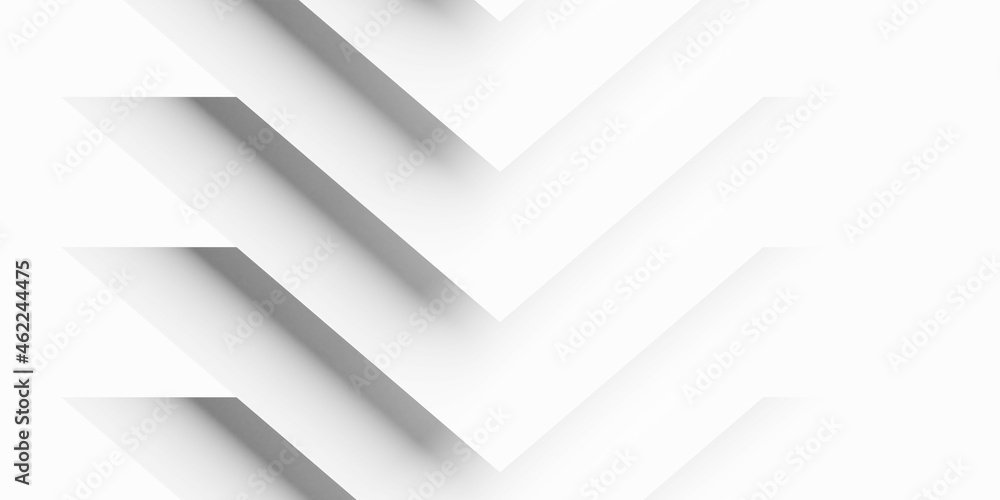 Poster modern minimal white overlayed shifted triangle geometrical pattern background flat lay top view fro
