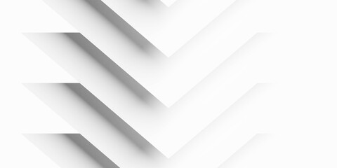 Modern minimal white overlayed shifted triangle geometrical pattern background flat lay top view from above