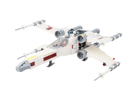 Classic X-wing Lego starfighter isolated