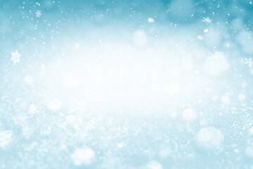 Winter christmas and snowflake background with copy space for festive and celebration