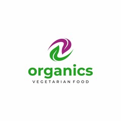 Vegan or Vegetarian Food Logo Design