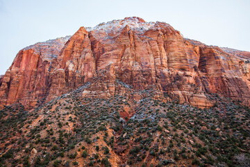 Winter sunrise in Zion National Park, United States of America