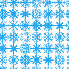 Fototapeta na wymiar Seamless pattern with decorative snowflakes