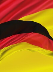 Fototapeta na wymiar Abstract Germany Flag 3D Rendering (3D Artwork)