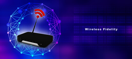 3d rendering Transmitter WiFi network