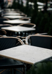 Empty restaurant summer terrace