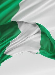 Abstract Nigeria Flag 3D Rendering (3D Artwork)