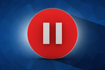 3d rendering pause icon
