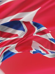 Abstract United Kingdom Flag 3D Rendering (3D Artwork)