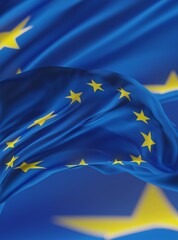 Abstract Europe Flag 3D Rendering (3D Artwork)