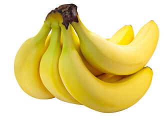 yellow delicious bananas on white background for your design or store catalog