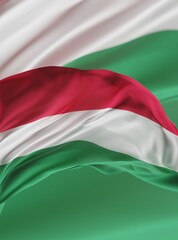 Obraz premium Abstract Hungary Flag 3D Rendering (3D Artwork)