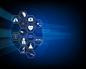 Medical icon health care and innovation concept design illustration