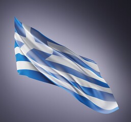 Obraz premium Abstract Greece Flag 3D Rendering (3D Artwork)