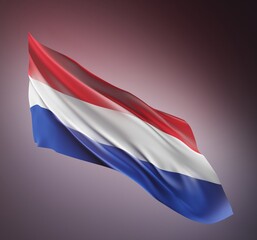 Abstract Netherlands Flag 3D Rendering (3D Artwork)