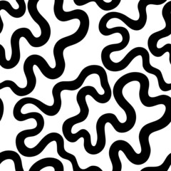 Black and white abstract seamless pattern
