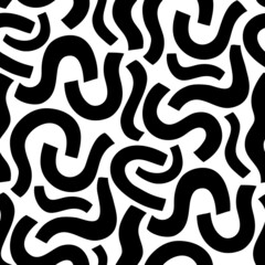 Black and white abstract seamless pattern