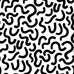 Black and white abstract seamless pattern