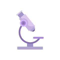microscope isolated illustration. microscope flat icon on white background. microscope clipart.