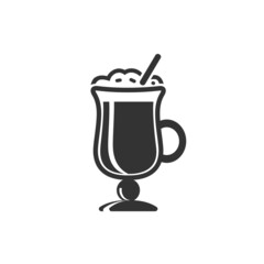Coffee latte vector icon in flat