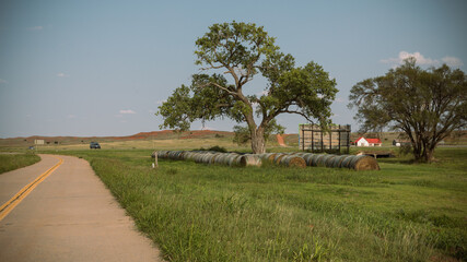 Route 66 Oklahoma. Road in the countryside