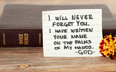 God Jesus Christ's love for faithful believers. The LORD has written our names on the palms of His...