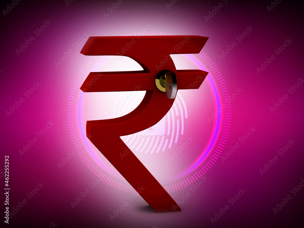 Poster 3d rendering insert key illustration symbol
