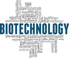 Biotechnology vector illustration word cloud isolated on white background.