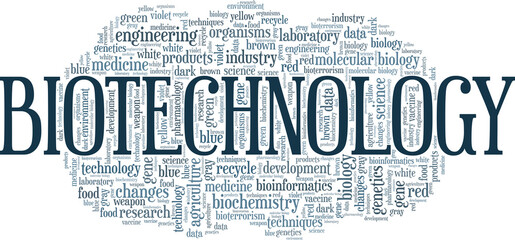 Biotechnology vector illustration word cloud isolated on white background.