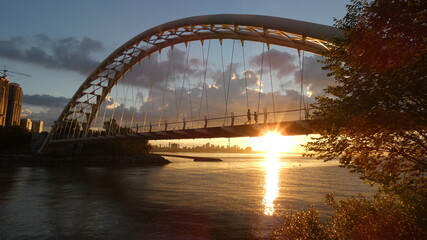 Arch Bridge, Humber Bay East, Toronto, Canada. 