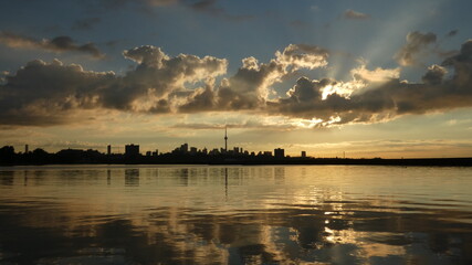 Sunrise over the lake