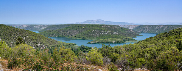 Fototapeta na wymiar National park Krka. Skradinski buk in Croatia.